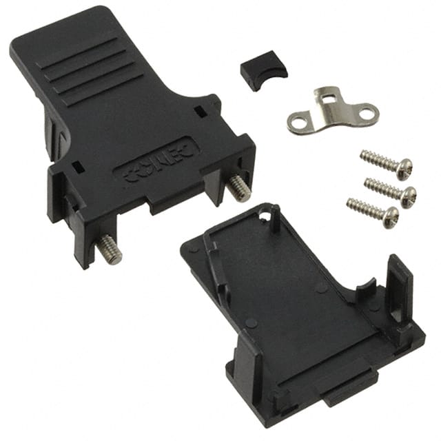 165X14559X CONN BACKSHELL 9POS 45DEG BLACK