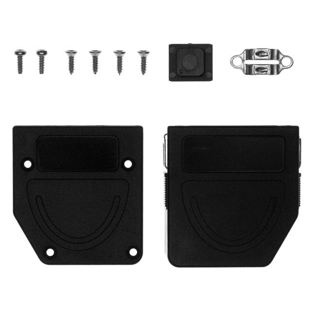 955-015-010R011 CONN BACKSHELL 15P 45/180DEG BLK