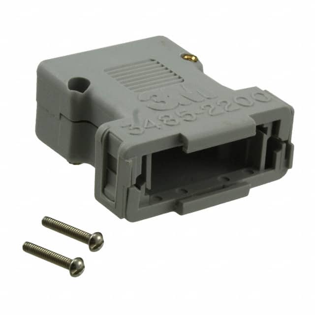 3485-2200R CONN BACKSHELL 15POS 180DEG GRAY