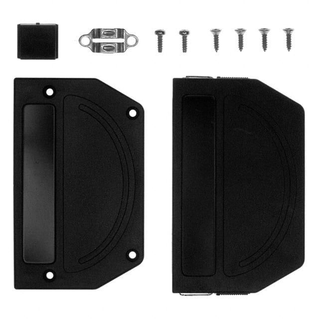 955-037-010R011 CONN BACKSHELL 37P 45/180DEG BLK