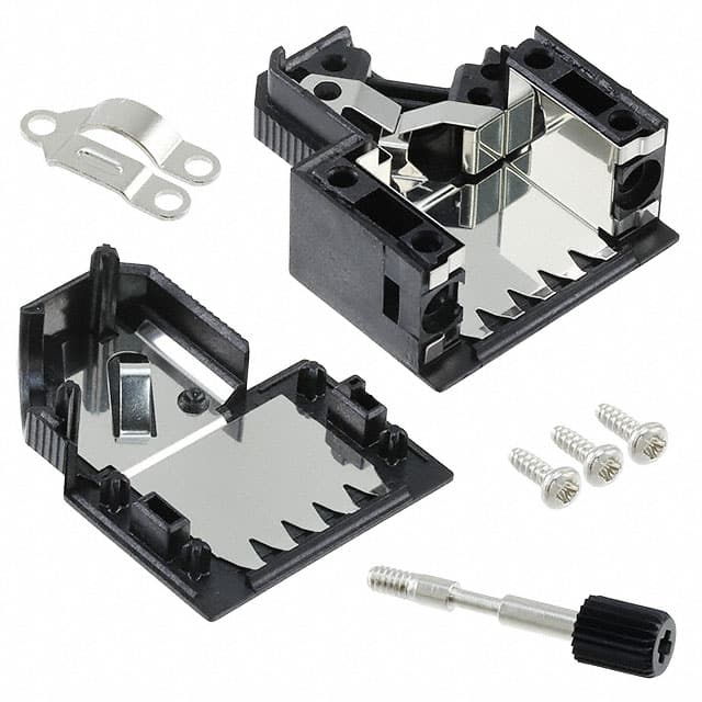 165X11759X CONN BACKSHELL 9POS 45DEG SHLD