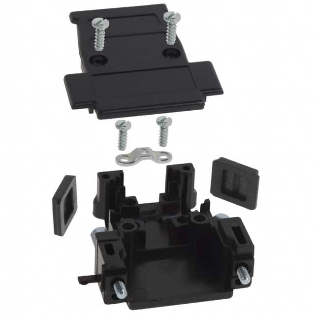 975-015-010-011 CONN BACKSHELL 15P 45/180DEG BLK