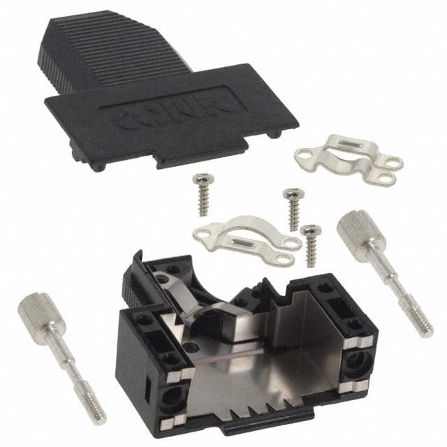 165X00789XE CONN BACKSHELL 15POS 45DEG SHLD