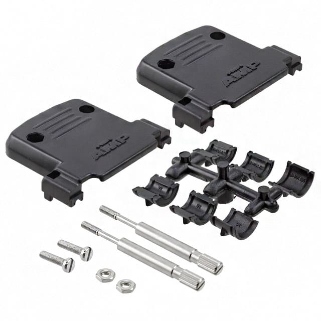 737349-2 CONN BACKSHELL 25POS 180DEG BLK