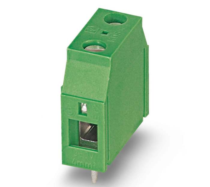 KDS4 The Phoenix Contact KDS4 Series PCB Terminal Block features a 7.5mm pitch and screw termination. It offers a 1-contact configuration with a 41A current rating and 320V voltage rating.