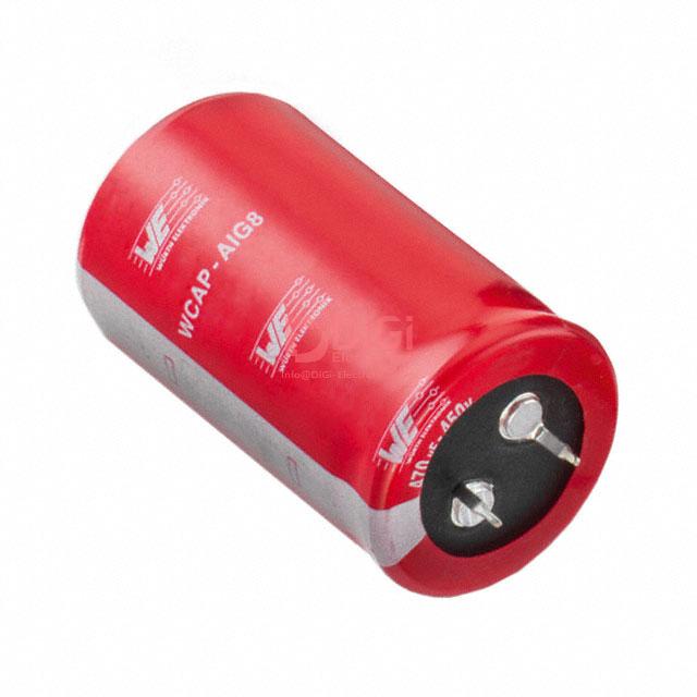 861011483003 The Würth Elektronik 861011483003 is an aluminum electrolytic capacitor with a capacitance of 82 µF and a rated voltage of 450V. It is designed for general purpose applications.
