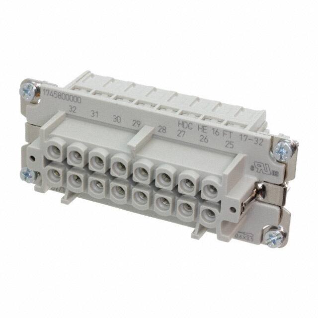 1745800000 INSERT FEMALE 16POS+1GND CLAMP