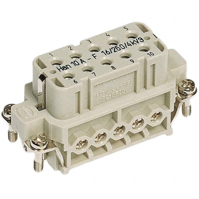 09200102812 INSERT FEMALE 10POS+1GND SCREW