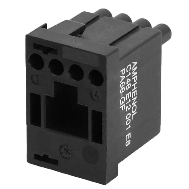 C146E12001E8 MOD RJ45 MALE 8P8C+5PWR CRIMP