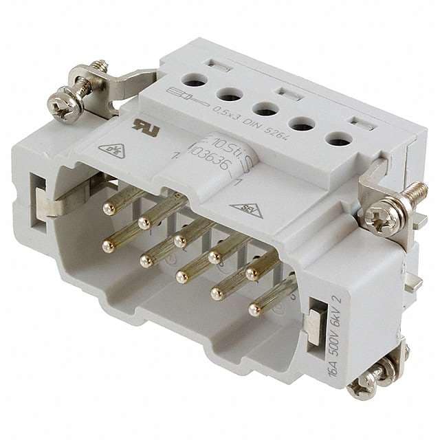 1-1103636-1 INSERT MALE 10POS+1GND SCREW