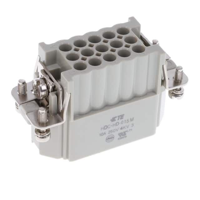 HD-015-M INSERT MALE 15POS+1GND CRIMP