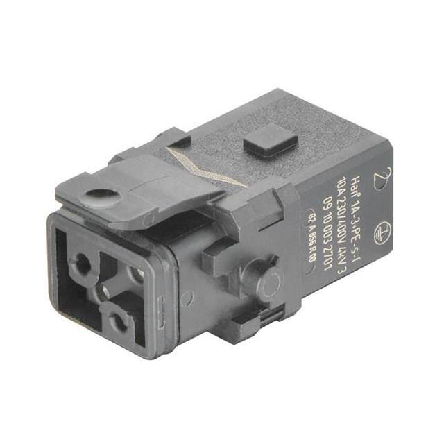 09100032701 1A 3+PE FEM SCREW INSERT SLATCH