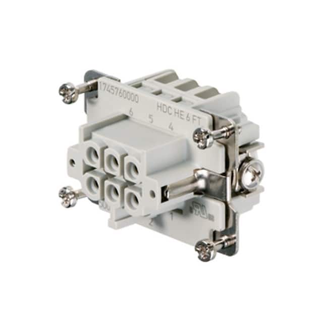 1745760000 INSERT FEMALE 6POS+1GND CLAMP