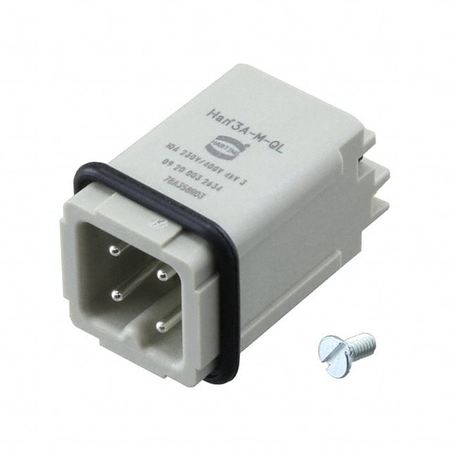 09200032634 INSERT MALE 3POS+1GND PUSH IN