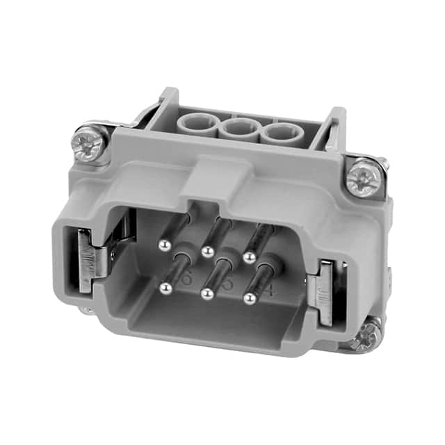 C146 10A006 810 1 INSERT MALE 6POS+1GND SCREW
