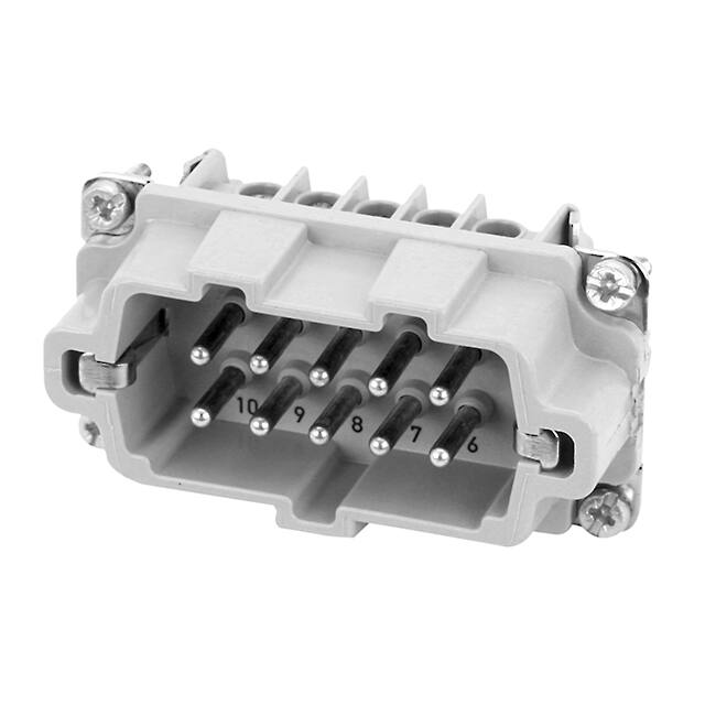C146 10A010 400 1 INSERT MALE 10POS+1GND SCREW