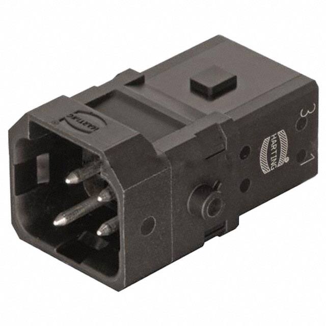 09100032600 1A 3+PE MALE SCREW INSERT WITH S