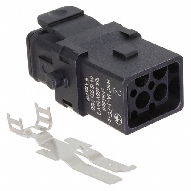 09100033100 1A 3+PE FEMALE SHIELDED CRIMP IN