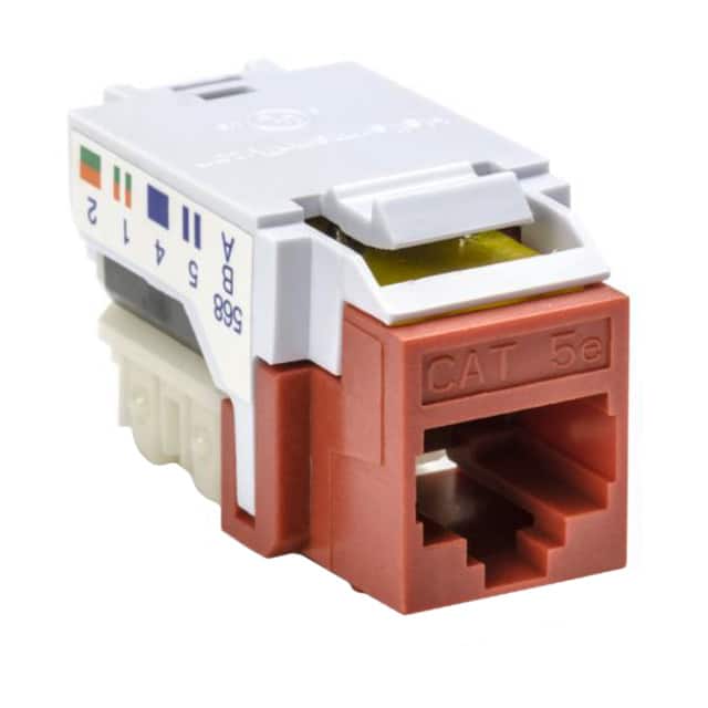 RJ45FC5E-RED INSERT RJ45 JACK TO IDC CONN