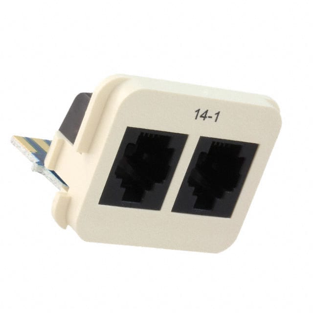 555614-1 INSERT 6P6C JACK DUAL TO PCB