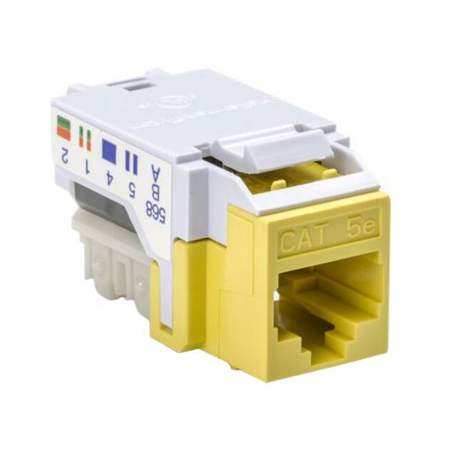 RJ45FC5E-YEL INSERT RJ45 JACK TO IDC CONN