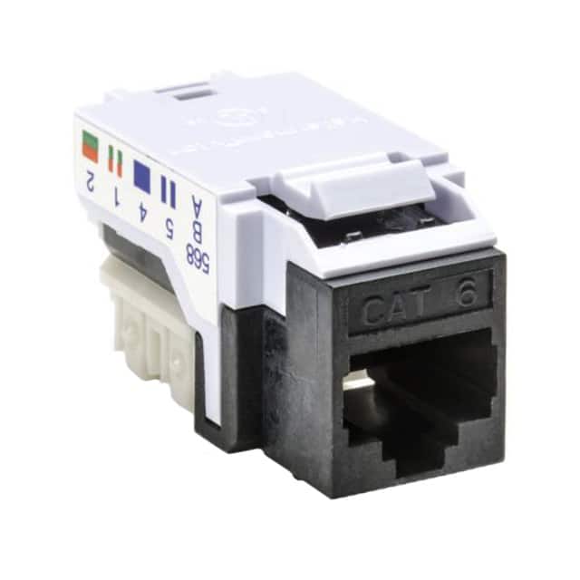 RJ45FC6-BLK INSERT RJ45 JACK TO IDC CONN