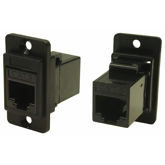 CP30722 DUALSLIM CAT.6 RJ45 BLACK PLASTI