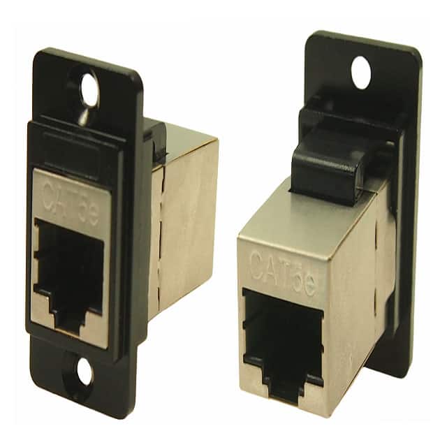 CP30720SMB DUALSLIM BLKMTL CAT5E SHLD CSK