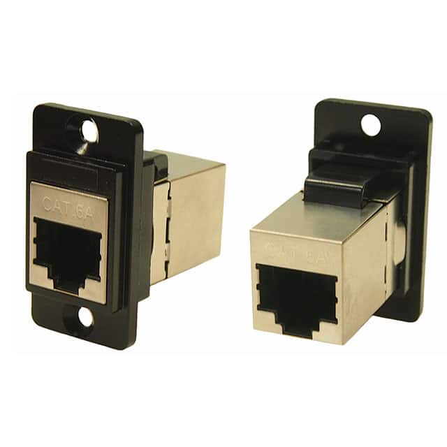 CP30725SMB DUALSLIM BLKMTL CAT6A SHLD CSK