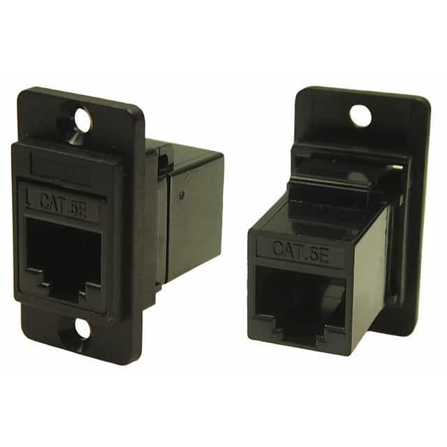 CP30720 DUALSLIM CAT5E RJ45 BLACK PLASTI
