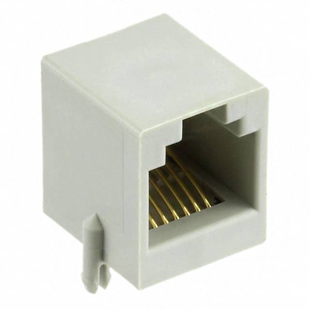 E5566-Q0LK22-L CONN MOD JACK 6P6C R/A UNSHLD