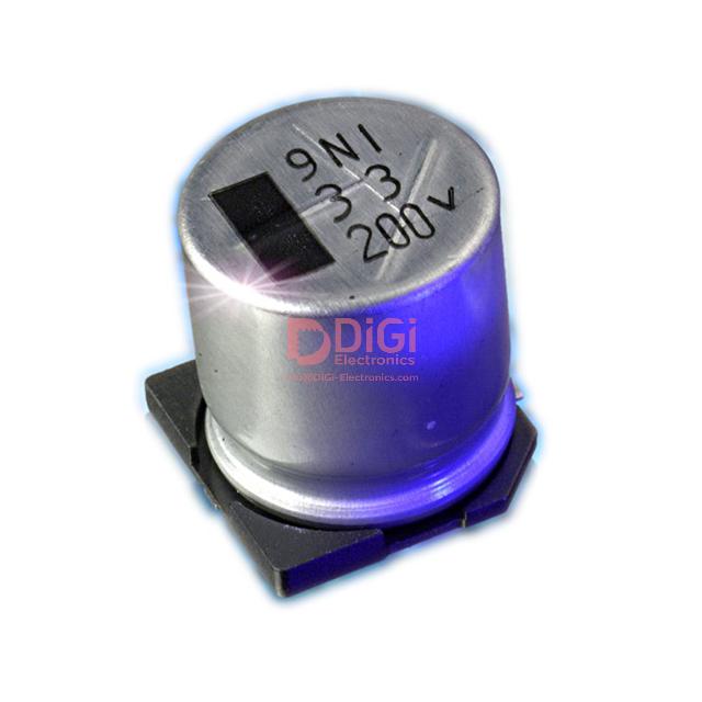 NACE220M16V5X5.5TR13F This NIC Components NACZ471M16V8X10.5TR13F is an aluminum electrolytic capacitor with 470 µF capacitance and a 16V voltage rating. It features a surface mount package.