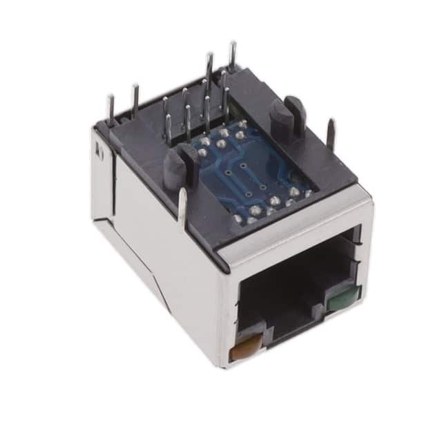 MTJ-88TUX1-FS2-PG2T-L5-C6A-HT RJ45 1X1,TAB UP,CAT 6A,WITH LED