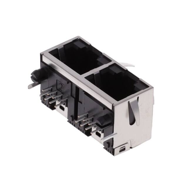 RJE392881400 RA, 8P8C, TWO PORT, WITH SHIELD,