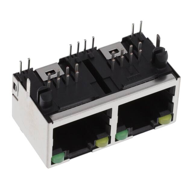 RJE392886410 RA, 8P8C, TWO PORT, WITH SHIELD,
