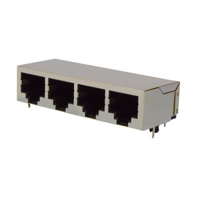 GSGX-N-4-88 GANGJACK 4PORT RT< 8P8C BLACK RO