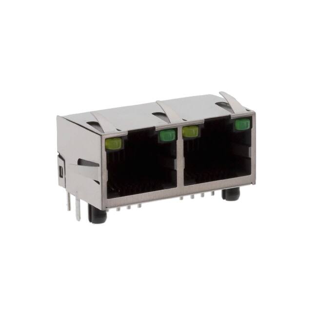 RJE392881410 RA, 8P8C, TWO PORT, WITH SHIELD,
