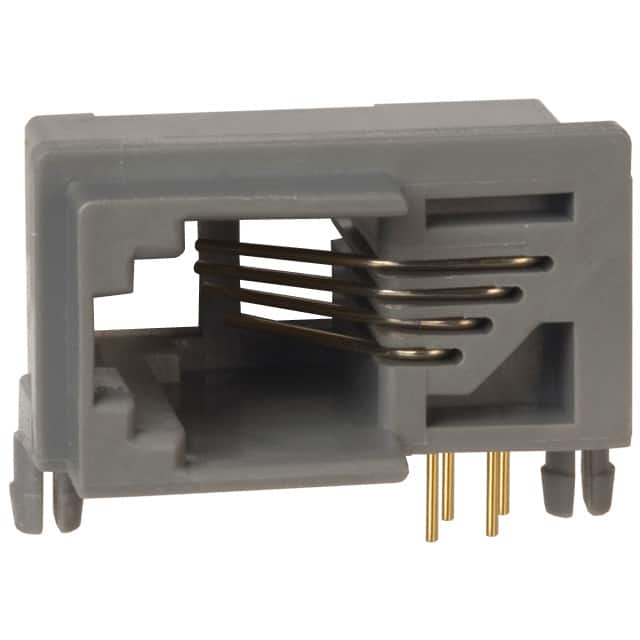 TM5RF-44 CONN MOD JACK 4P4C R/A UNSHLD