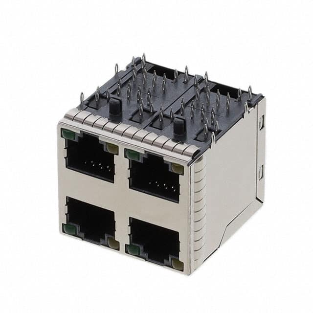 RJSGE4887411 8P8C, CAT5E, PRESSFIT, 2X2 STACK