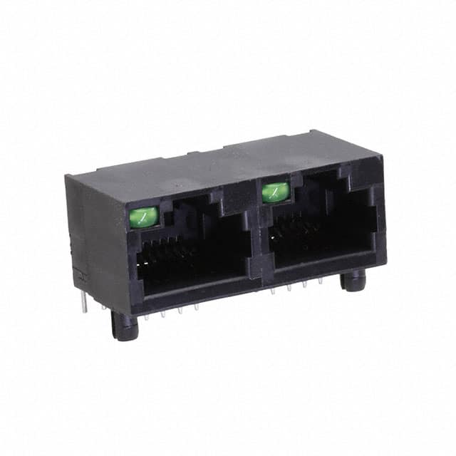 MTJG-2-88ARX1C-LE GANGED MODULAR JACK 1*2PORT 8P8C