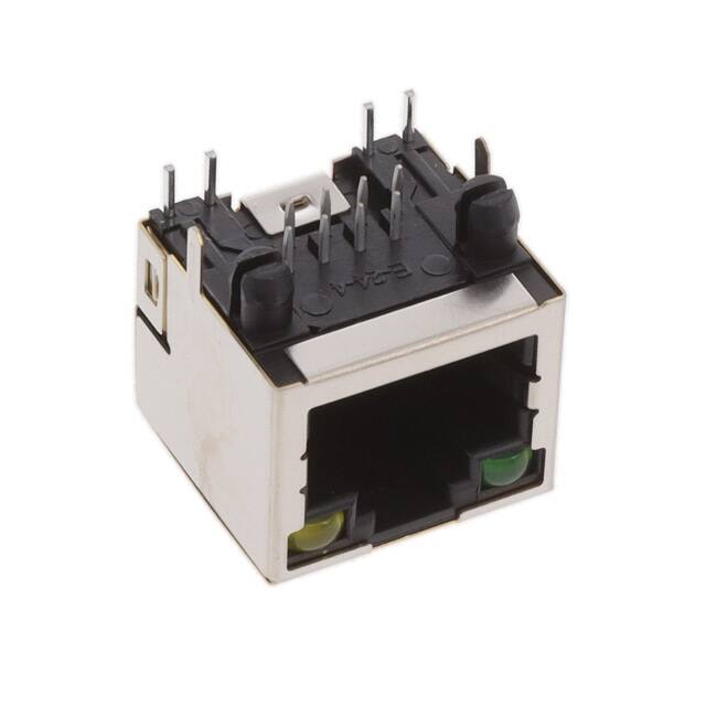 MTJ-88ARX1-FSM-PG-LH RJ45 MODULAR JACK, SHIELDED, PNL