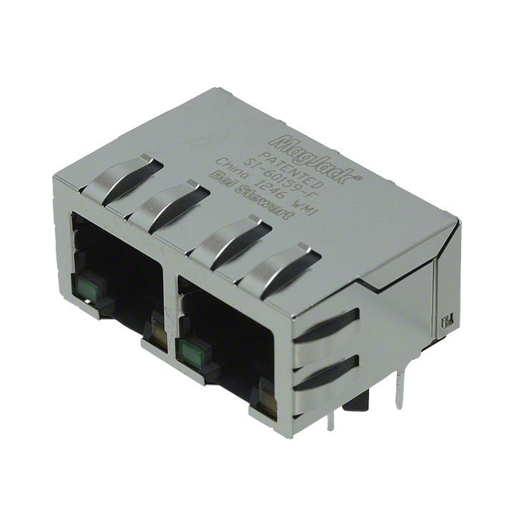 SI-60159-F CONN JACK 2PORT 100 BASE-T PCB