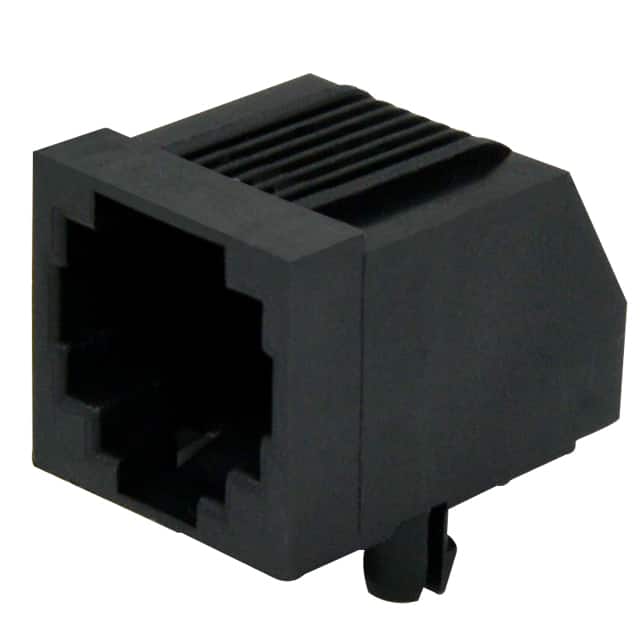 GDLX-N-64 MODJACK LOW/PROF RT< 6P4C BLACK