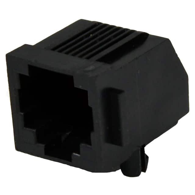 GDLX-A-64-50 MODJACK LOW/PROF RT< 6P4C P/S BL