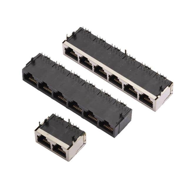 MH3012-S-04 8P8C 4 PORT HARMONICA JACK SHIEL