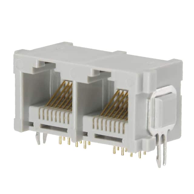 GAX-2-88 GANGJACK 2PORT RT< 8P8C GREY ROH