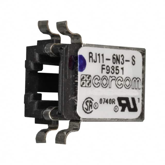 RJ11-6N3-S CONN MOD JACK 6P6C R/A SHIELDED