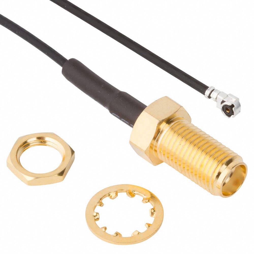 336313-12-0350 SMA BULKHEAD JACK TO AMC PLUG ON