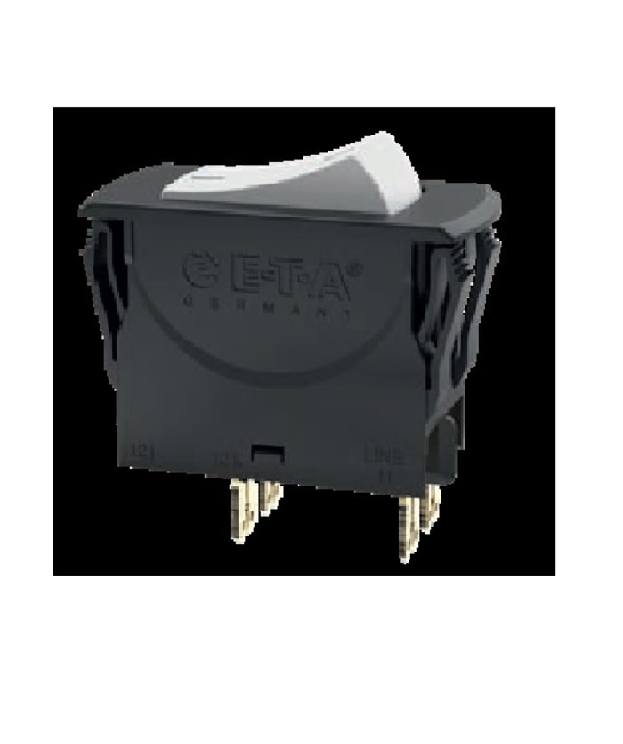 3120-N551-H7T1-W14DR4-5A The E-T-A 3120-N551-H7T1-W14DR4-5A is a 2-pole thermal circuit breaker with a 5A current rating and a rocker actuator. It is designed for panel mounting.