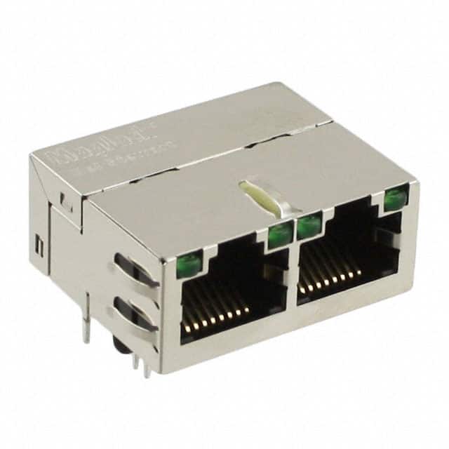 0875-1G2T-E3 CONN JACK 2PORT 1000 BASE-T PCB